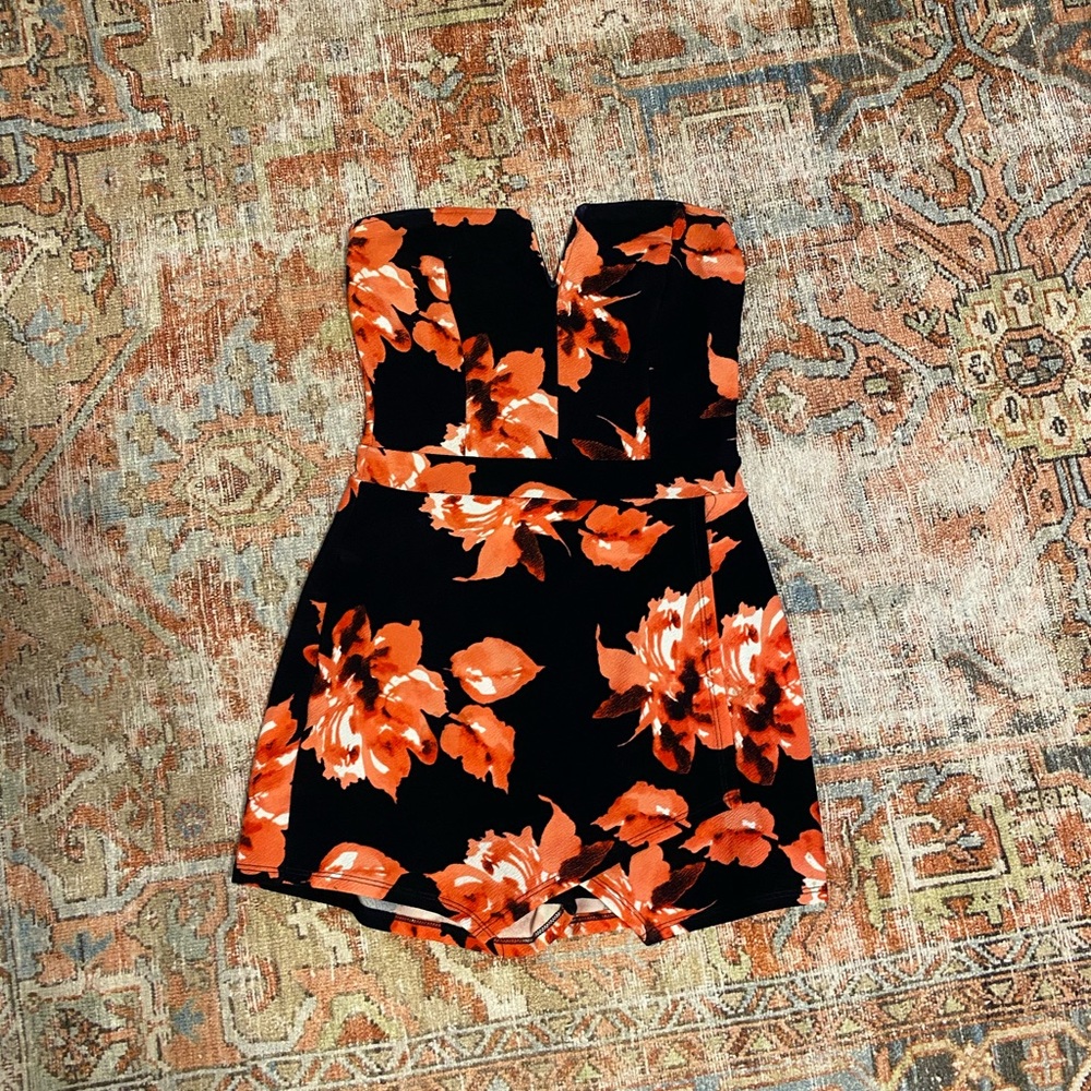Floral print romper